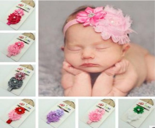 Hübsche Baby Haarzubehör für Säuglingsbaby Spitze Big Flower Bow Prinzessin Babys Girl Hair Band Stirnband Baby039s Head Band Kid3169249