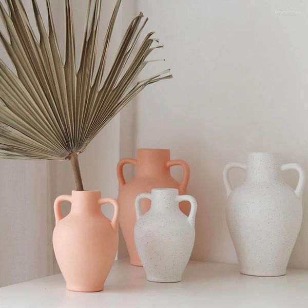Вазы скандинавский стиль круглый живот складной керамическая ваза домашняя гостиная.