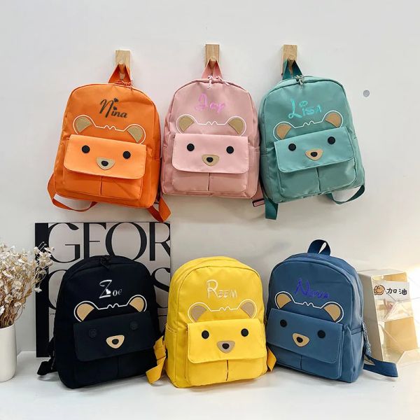 Mochilas Nome personalizado Mochila Infantil New Kindergarten Baby Backpack de 136 anos Meninos e meninas Backpack fofo