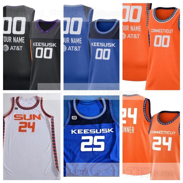 Sun Custom Basketball Trikot 42 Brionna Jones 25 Tiffany Mitchell 11 Shey Peddy 5 Kianna Smith 25 Alyssa Thomas 24 Sydney Wiese 13 Jocelyn Willoughby