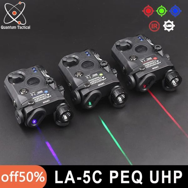 Scopes Tactical La5c Peq UHP PEQ15 Laser Rotgrün blau Punkt weiße LED Taschenlampe IR Sicht Jagd Weapon Light Airsoft Peq 20mm Schiene