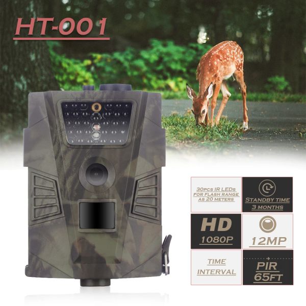 Telecamere Suntek HT001 Hunting Camera GPRS IP54 Night Vision for Animal Trail Camera 12MP 940nm selvaggio trappole fotografiche per pista fotocamere trap