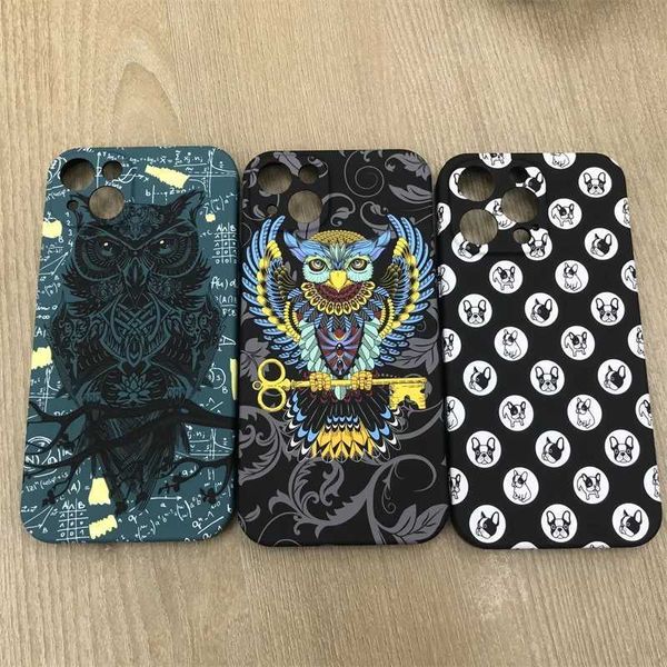 Cep Telefon Kılıfları Luxo Sevimli Hayvanlar Mat TPU iPhone 14 Pro Maks 14 Plus Fil Tiger Köpek Kedi Aydınlık Yumuşak Kapak J240418