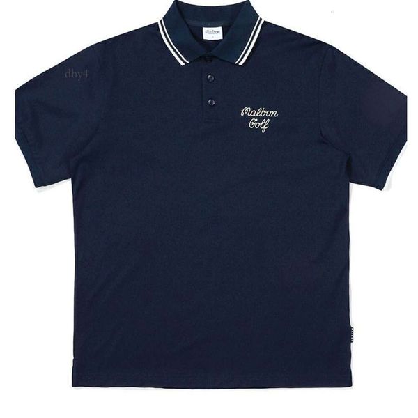 Magliette da golf Malbon da golf uomini maglietta Polo maglietta Causal Designer Tshirt traspirato in cotone a maniche corte USA USA S-XL Worms Crazy Golf Tshirt 192