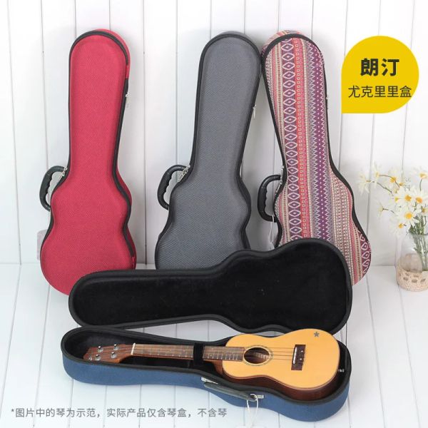 Casi da 21 pollici Soprano Ukulele Case Eva Hard Box leggero a prova di pressione colorato per chitarra per chitarra protabile