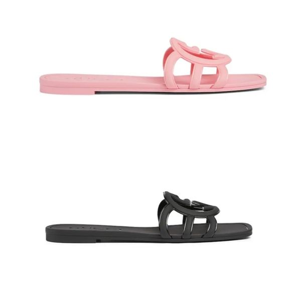 Tasarımcı Terlik Kadın Sandalet Lüks Plaj Klasik Slayt Slide Sandalet Lüks Yaz Kadın Terlikleri