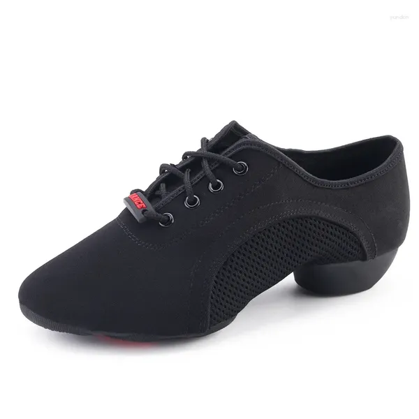 Tanzschuhe Erwachsene Latin Flat Heeled Teacher Soft Soled Social Women Jazz Figur