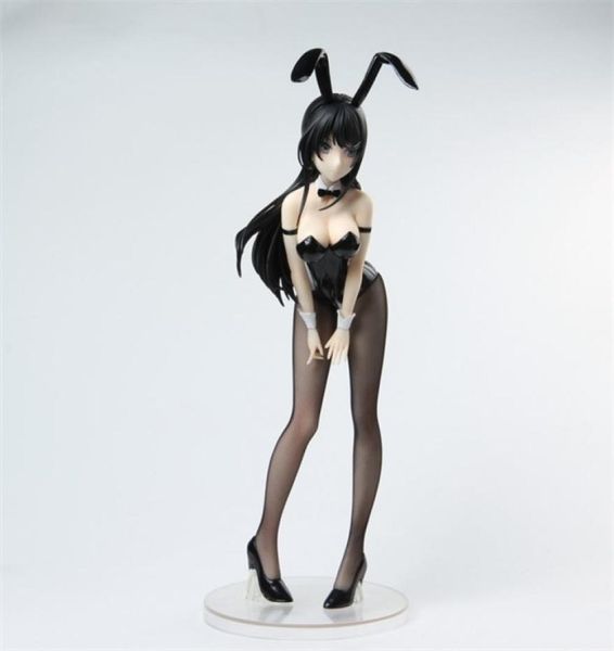 Аниме сексуальные девушки фигура Sakurajima Mai Bunny Ver 14 Шкала нарисованные из ПВХ -фигурные сбора модели модели для взрослых игрушек. Подарок кукла 40 см R8798946