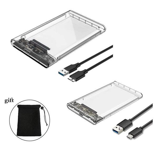 Gehege typec Transparent Box HDD -Gehäuse 3.1 Notebook 2,5 Zoll SSD Solid State Mechanische mobile Festplattenbox USB3.1