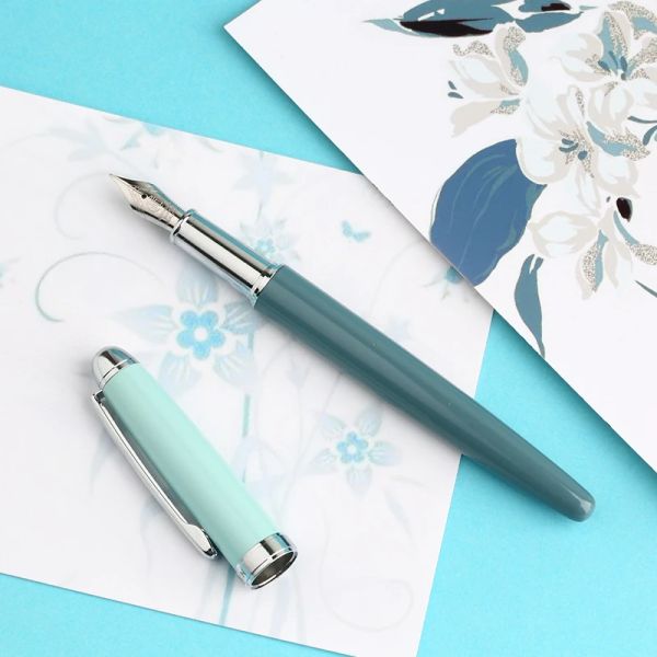 Ручки Majohn Metal Fountain Pen Pen Molandi Season Color Fine 0,4 мм NIB Письменная ручка подарки студенческий офис писательский состав