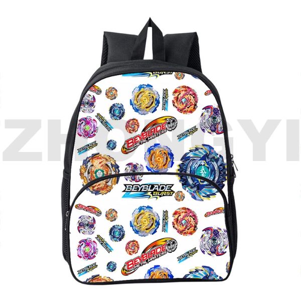 Rucksäcke heiße 3D -Anime Beyblade Burst -Rucksäcke Lustiges Spiel kleine Herren Buchbag 12/16 Zoll Frauen Männer Mode tägliche Reisearbeitsbags Taschen