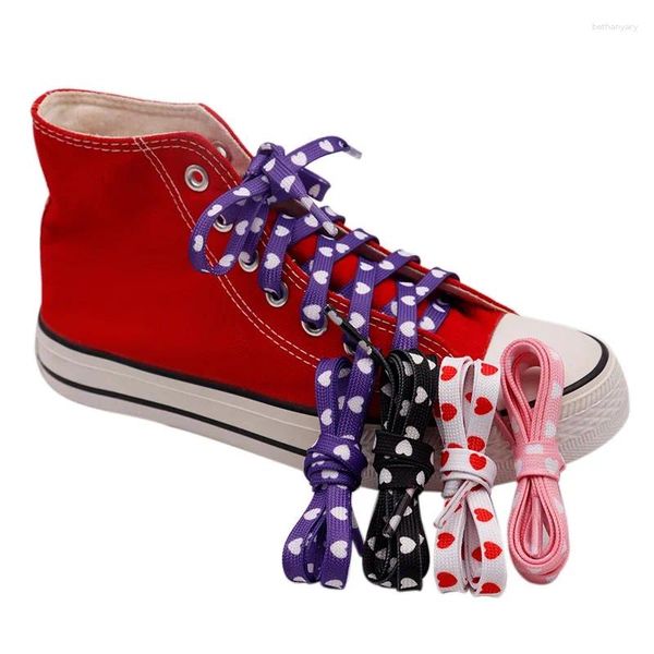 Parti di scarpe Weiou Lace Motivo cardiaco ufficiale Stringa di sublimazione Schermata bella ragazza speciale Regalo trasferimento di calore Nastro stampato da 7 mm Flat Cordon