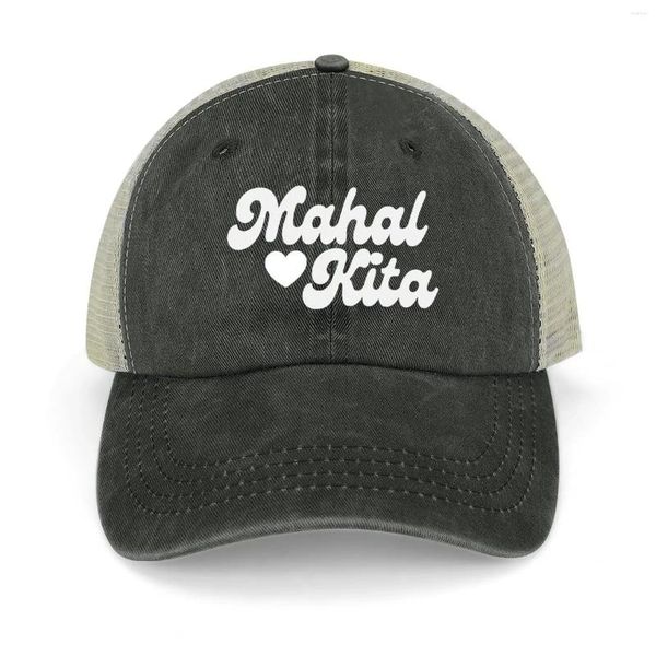 BERETS MAHAL KITA CINETTO FILIPino I Love You Cowboy Hat Anime Snapback Cap Women Men's