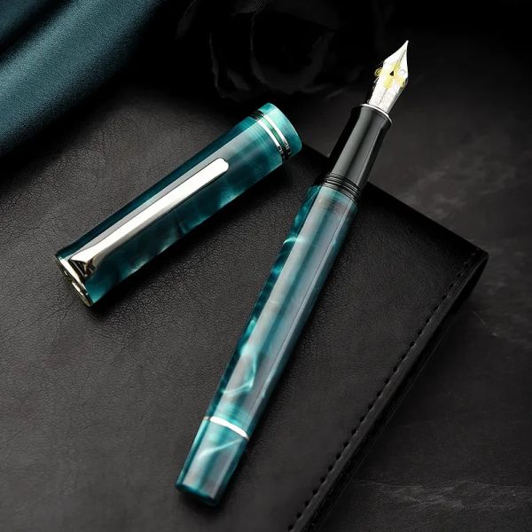 Stifte Hongdian N2 Fountain Pen Green Mist Forest Serie EF/F/M NIB Tintenstift für das Schreiben von Business Office School Vorräte Schreibwaren