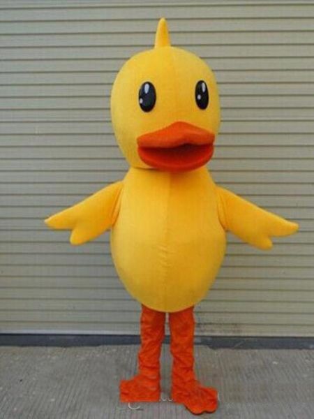 2019 Высококачественные желтые утки Ева взрослой размер Хэллоуин Мультфильм талисман костюми