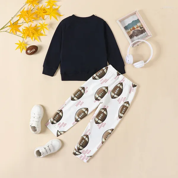 Giyim Setleri Toddler Bebek Bebek Giysileri Baskı Uzun Kollu Sweatshirt Üst Elastik Pantolon Sonbahar Kış Kıyafetleri Seti