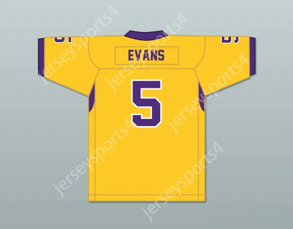 Пользовательский номер number № Mens Youth/Kids Mike Evans 5 Ball High School Tors Yellow Gold Football Jersey