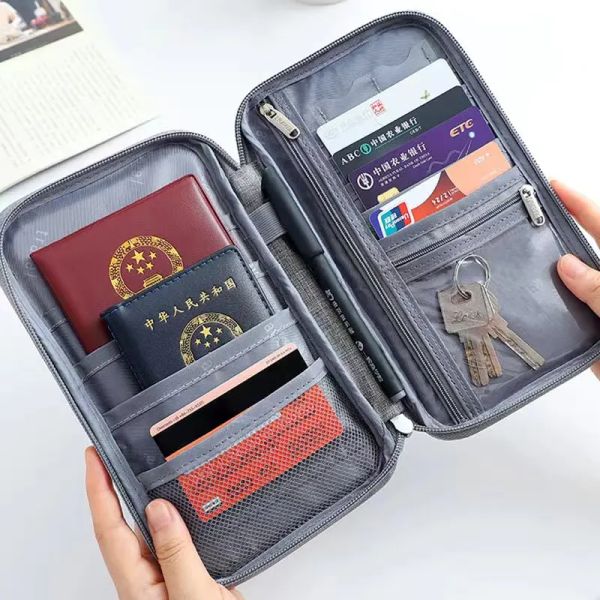 Titulares 2023 Retro Travel Wallet Passport Bag de cartão de passaporte novo criativo de documentos à prova d'água organizadora de documentos de viagem de viagem para o titular do cartão