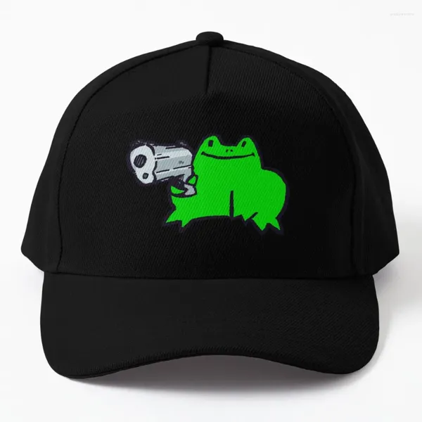 Ballkappen Froggy hat eine Waffe Baseball Cap Hat Mann Luxus Trucker Hüte Sonne für Männer Frauen