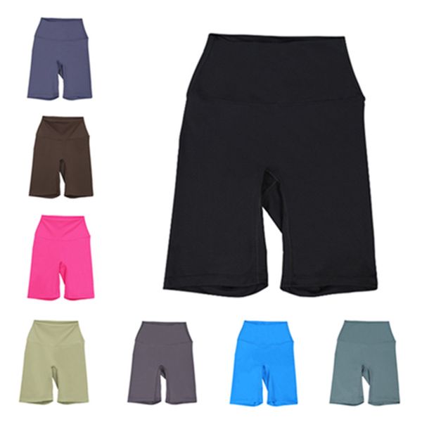 Ll pantaloni da yoga nudi femminile senza thread goffrezza abbigliamento da yoga ad alta vita per il fitness sportivo jogging pantaloni medi corti per donne