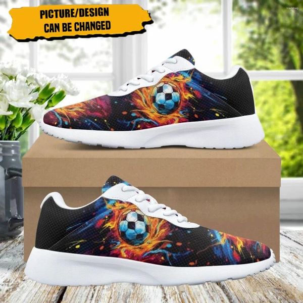 Scarpe casual Colore Modello di calcio Sneaker da donna che indossa resistenti all'accogliente esterno da esterno per adulti traspiranti