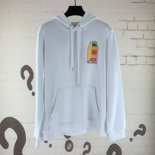 Hoodies de tamanho grande masculino Mulheres 1 Crewneck Sweaters Fotos reais brancas