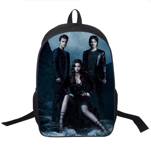 Backpacks de alta qualidade The Vampire Diaries School School Students School Rucksack Laptop Teen Laptop Moda Backpack Surpreenda Backpack da Escola