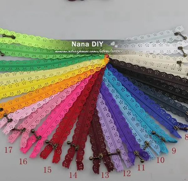 50 PCs/lote atacado de 60 cm de laca fechada Zippers para costurar roupas Diy Handcraft Bags Home Bags Acessório Têxtil 240419