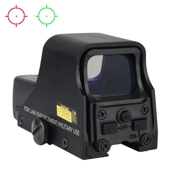 Escopos 551 vermelho verde ponto holográfico mira tática caça tática riflescope de mira de colimador óptico com acessórios de pistola de montagem de 20 mm