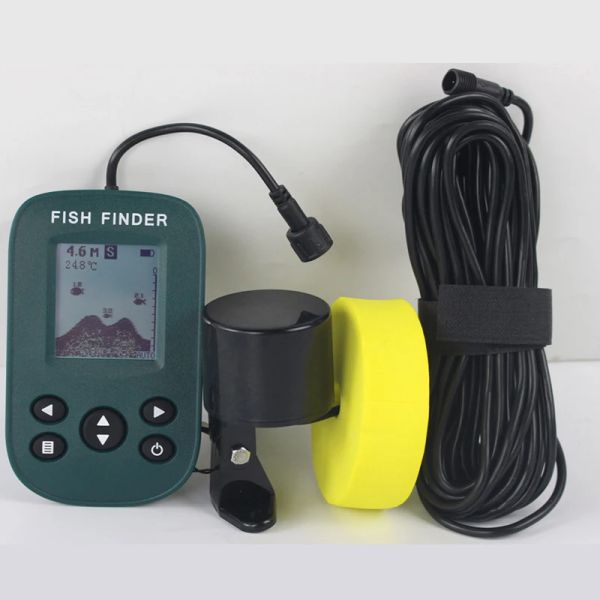 Finder XY01Alarm 100m tragbarer Sonar Punktmatrix Fischfinder Fischereiköder Echo Sounder Fischerei Fischer Alarm Wandler See Seerangeln