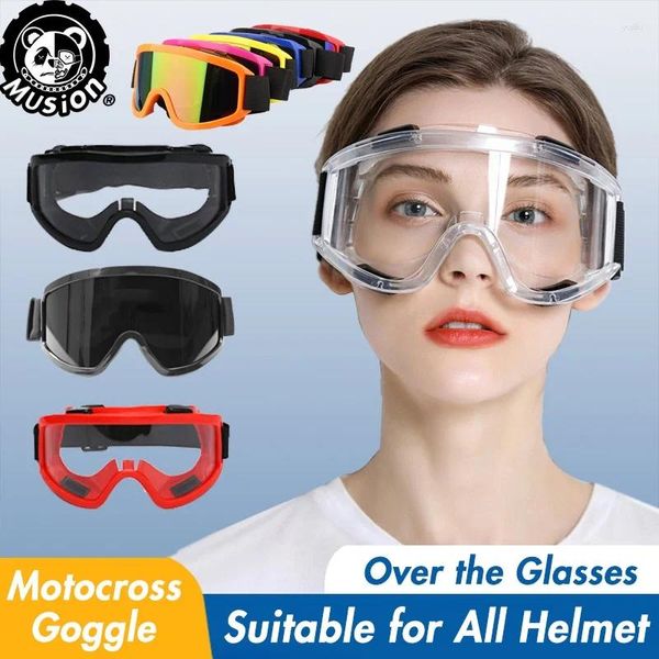 Occhiali da esterno atv cicling occhiali occhiali da sci uomini velar color fuoristrada da lieviti di motocross pellicoli possono essere sostituiti