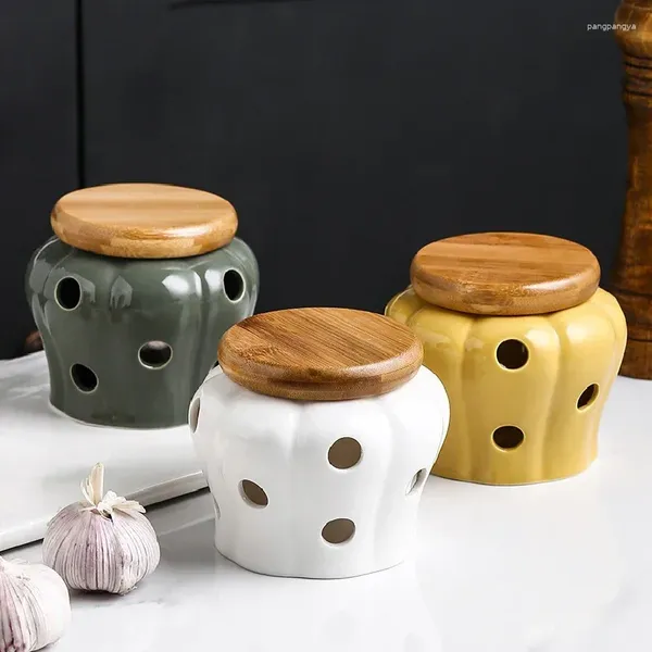 Bottiglie di conservazione bottiglia per casa e cucina pepe di zenzero in ceramica aglio caratto vuoto bianco