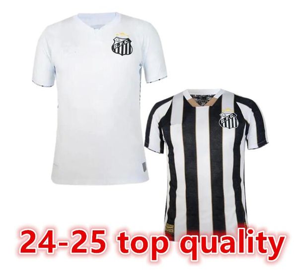 2024 25 Santos FC Mens camisas de futebol 2024 2025 F Jonatan Sandry Carlos Sanchez Leonardo Goulart Angelo Pirani Kaiky Home Away Outubro Edição Especial Camisa de Futebol