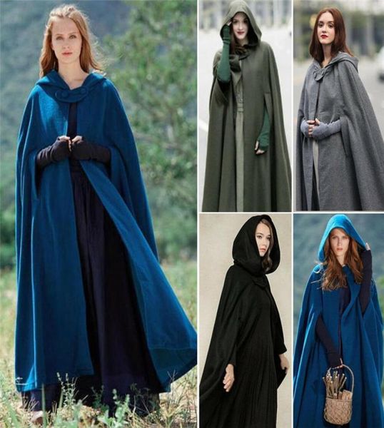 Женщины зимняя теплая шерстяная смесь с длинной плащом плащ для длинной плащ для длинной куртки костюм