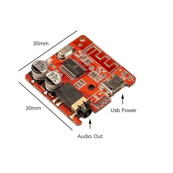 Módulo de música estéreo sem fio JL6925A True estéreo Bluetooth Compatível Receptor de áudio Placa de receptor 4.1 5,0 mp3 Livro de decodificador sem perda