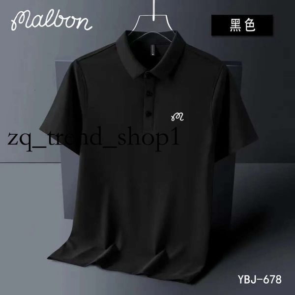 Mens tshirts verão bordado malbon Golf Polo Shirt Men masculino de alta qualidade de manga curta respirável seca rápida empresa 58