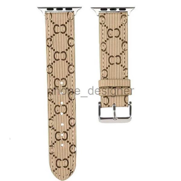 Lusso per Apple Watch Strap per Apple Iwatch4/3/2/5/6/7 Nuovo cinturino in pelle 41/42/44/45m Motivo dell'albero del cinturino INS Europa e gli Stati Uniti Explosive Iwatch BB7663F