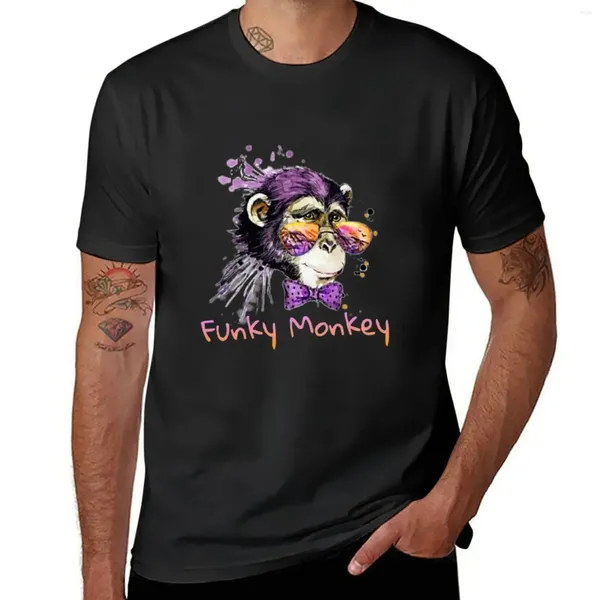 Erkek Tank Tops Funky Monkey T-Shirt Kısa Kollu Tee Sevimli Giysiler Hızlı kuruyan erkek grafik tişörtler büyük ve uzun