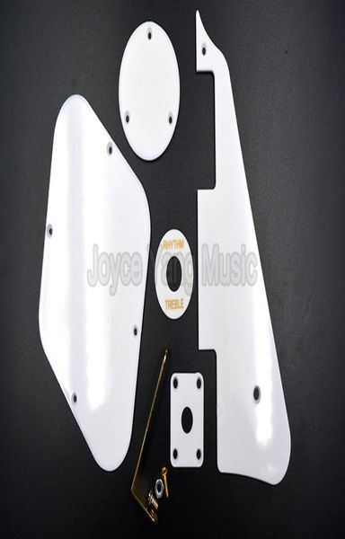 Niko 1 Set weißer LP E -Gitarre Plastik -Kratzerplattenbräuchchen Halterschrauben Auswahlabdeckung zurück -Platten Pickguards1604549