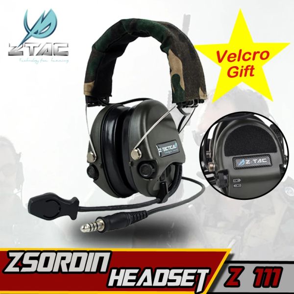 Accessoires ZTAC Airsoft Element Z Taktisches Militär -Headset Softair Peltor Sordin Earphone zum Aufnehmen von Arsoft IPSC Jagd -Kopfhörer