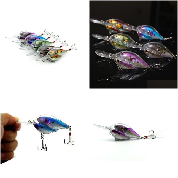 Iscas de iscas Atualizadas versão 95cm 18g Glass Minnow Live Target Lure para água doce ou de água salgada mergulho rápido com um amplo wobbl dhnak