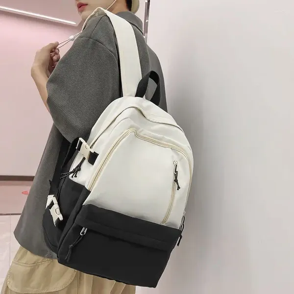 Backpack Drop Ins Style Bags School School Students High College Travel Causal Travel de grande capacidade Mochilas para mulheres