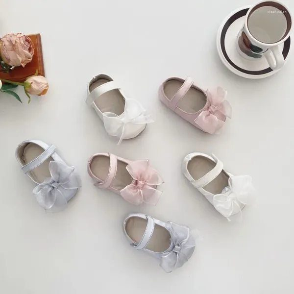 First Walkers 0-1 anni Scarpe da passeggiata per bambini Spring Autumn Girl Toddler Bow Bow Anti Slip TPR SOLE SOLE SOLLA SILLA PRINCIPE PRINCIPE