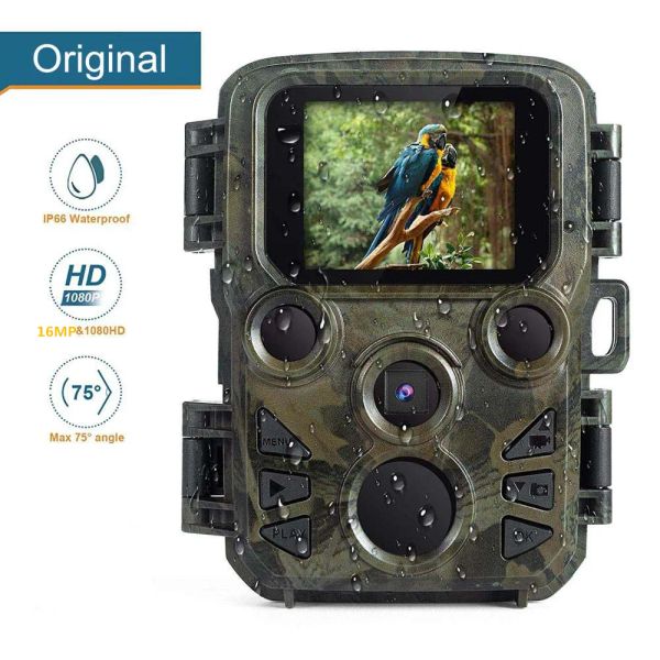 Камеры PhotoTrap Thermal Imagers для охоты на разведку Мини -камера Hasse 16MP 1080p Ночное видение диких кошек