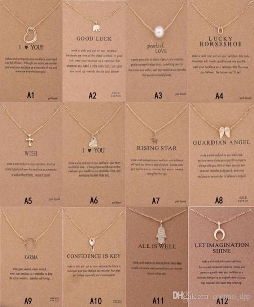 Dogeared Europa e America Corea del Sud Elefante Unicorno Lega Clavicle Chain Colace Necklace Cavallo Ciondolo Femmina Gioielli Card8827527