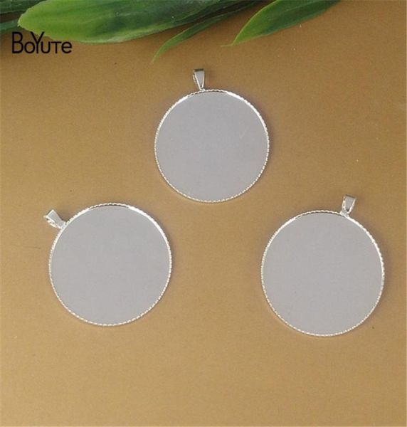 Boyute New Product 100ps 20 мм 25 мм круглой камеи базы Cabochon настройка серебряная одежда Diy Blank Bezel Tray Медные украшения FI6324342