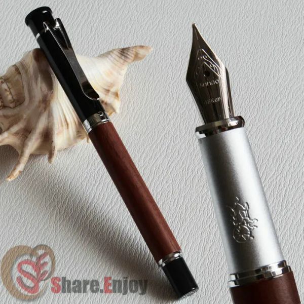 Pens Çeşmesi Kalem İnce Nib Noble Jinhao Y3 Şarap Gül Ağacı ve Gümüş Siyah Altın Gümüş Beyaz 5 Renk En İyi Hediye Seç için