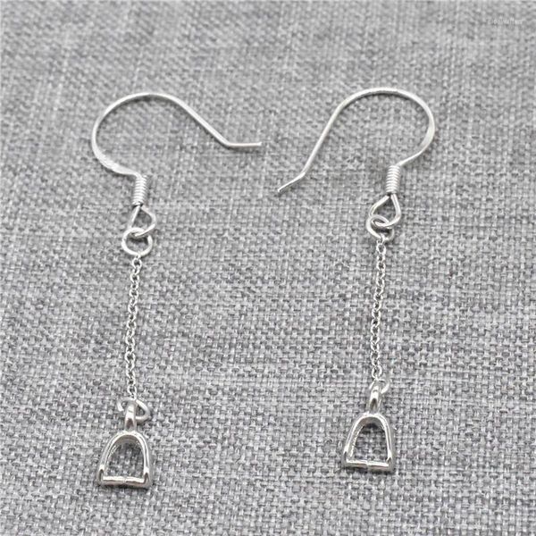 Orecchini a perno 2 paia 925 Ganci per cavo cavo in argento sterling Rhodium placcati con piccolo pizzico