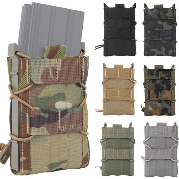 Packs Tactical 5.56 Revista Pouch Holster AK AR M4 AR15 Rifle Pistol Single Mag Bag Molle Hunting Shooting Military Airsoft Paintball