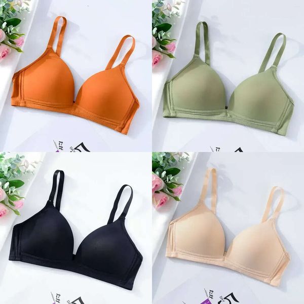 Bras feminino BRA Sexy BRA Pushless Push Up Tops Roupa Underless Wireless Copa Comfort Lingerie Color Solid Fashion Gather Gather Bralette Lette